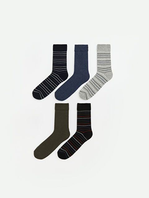 LCW ACCESSORIES Çizgili Erkek Soket Çorap 5'li - S63177Z8-K00