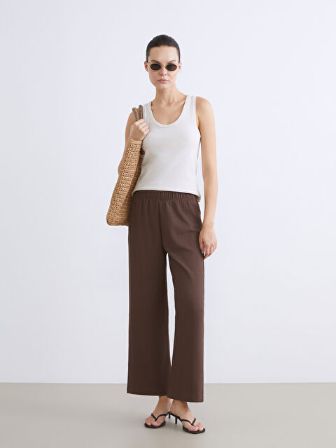 LCWAIKIKI Classic Женские текстурные брюки с эластичным поясом