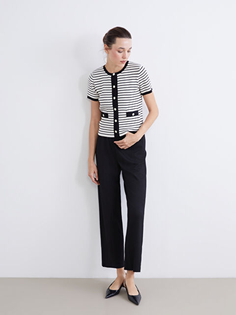 LCWAIKIKI Classic Женские текстурные брюки с эластичным поясом