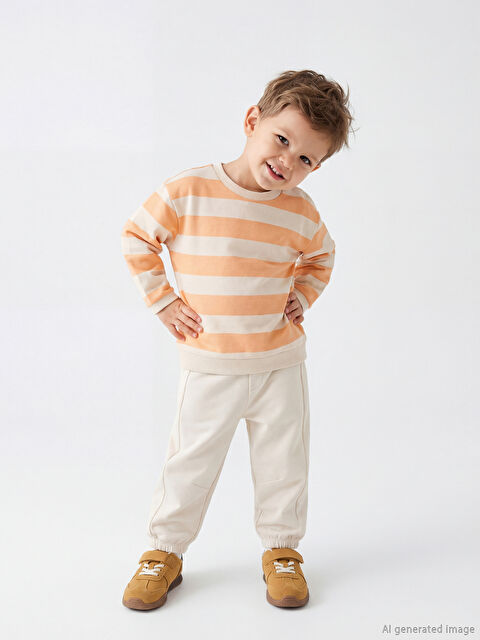 LCW baby Çizgili Erkek Bebek Sweatshirt ve Eşofman Altı - S63345Z1-LJZ