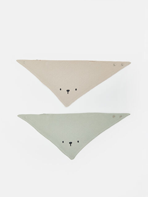 LCW ACCESSORIES Nakışlı Erkek Bebek Mama Önlüğü 2'li Paket - S63385Z1-YWG