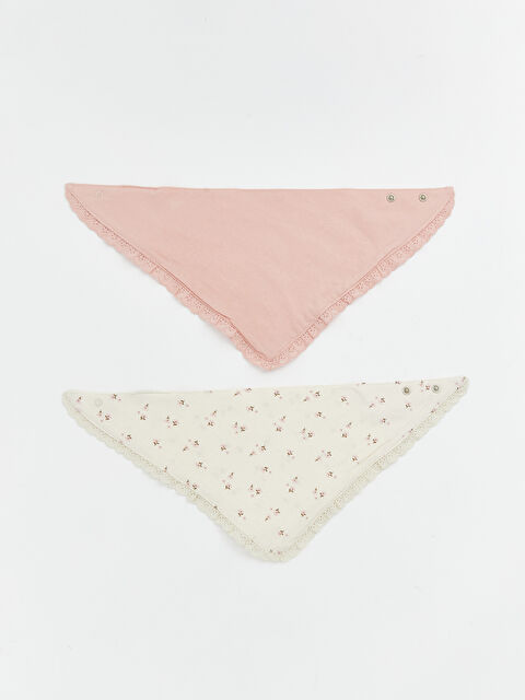 LCW ACCESSORIES Baskılı Kız Bebek Mama Önlüğü 2'li - S63416Z1-FXW