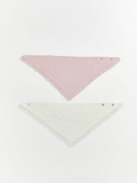 LCW ACCESSORIES Dokulu Kız Bebek Mama Önlüğü 2'li - S63421Z1-FDU