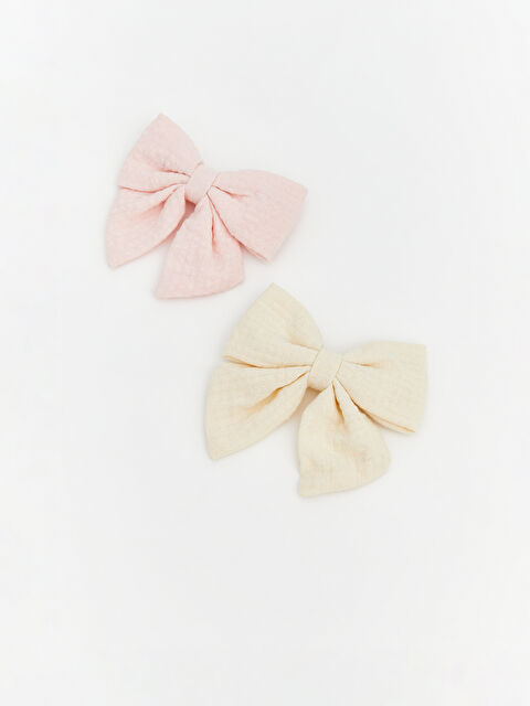 LCW ACCESSORIES Fiyonk Desenli Kız Bebek Toka 2'li - S63429Z1-FDW