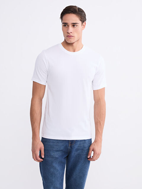 LCWAIKIKI Classic تيشيرت ياقة دائرية للرجال - S63490Z8-Q6K