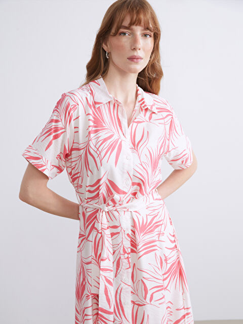 LCW EVERYDAY Женщины Розовый Платье-рубашка - S63544Z8-LT4