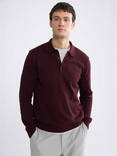 SOUTHBLUE Polo Yaka Erkek Triko Kazak - S63581Z8-HHD