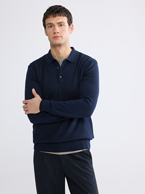 SOUTHBLUE Polo Yaka Erkek Triko Kazak - S63581Z8-RFH