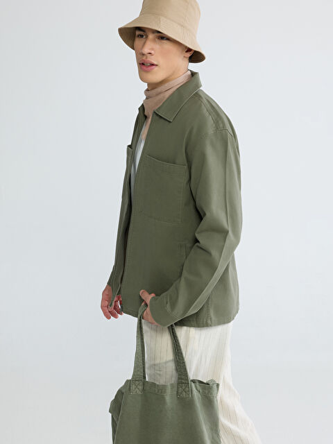 XSIDE Relaxed Fit Twill Men's Shirt Jacket - S63583Z8-JYN