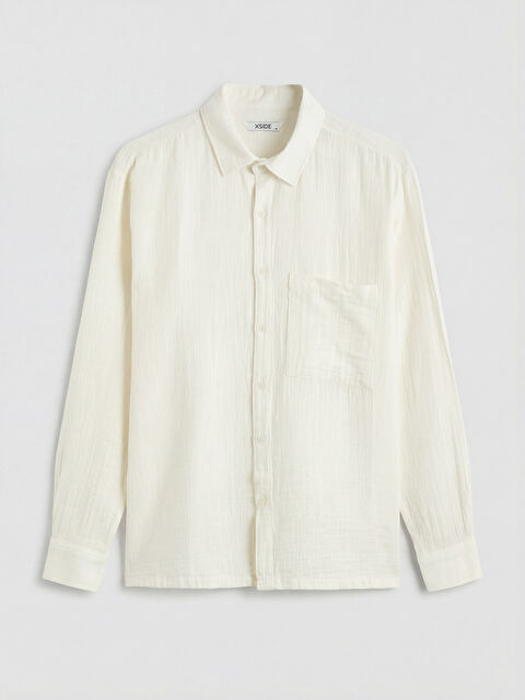 XSIDE Regular Fit Müslin Erkek Gömlek - S63603Z8-FES