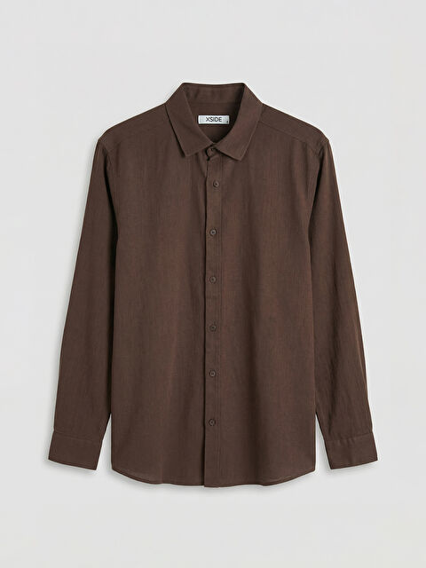 XSIDE Regular Fit Poplin Erkek Gömlek - S63629Z8-HEH