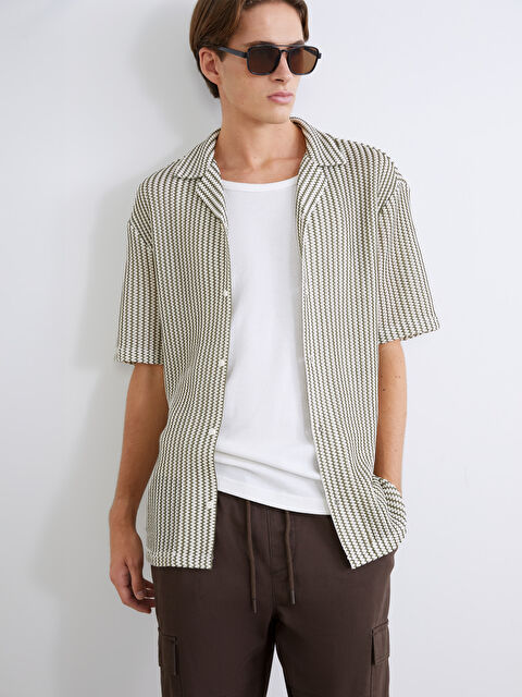 XSIDE قميص أخضر رجل - S63657Z8-LFT