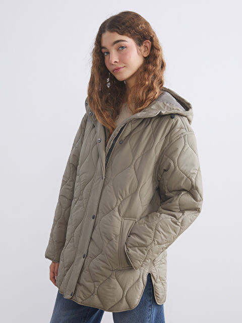 XSIDE Woman KHAKI Puffer Coat - S63684Z8-KEL