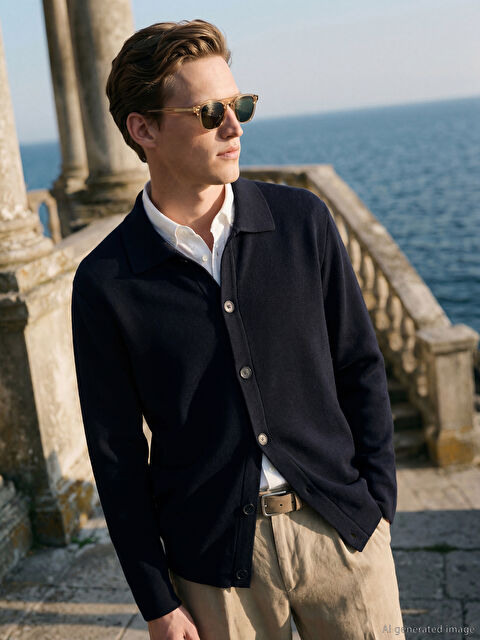 SOUTHBLUE Standart Kalıp Erkek Triko Hırka - S63689Z8-RFH