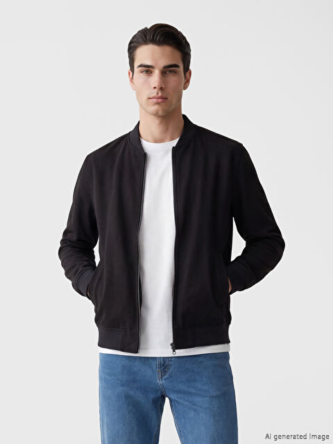 LCWAIKIKI Classic Regular Fit Baseball Collar Men's Coat