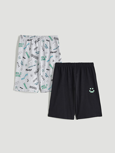 LCW Kids Beli Lastikli Erkek Çocuk Pijama Şort 2'li - S63758Z4-998