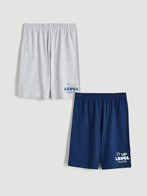 LCW Kids بیجامە بۆتۆمس شینی تۆخ کوڕ - S63761Z4-JC7