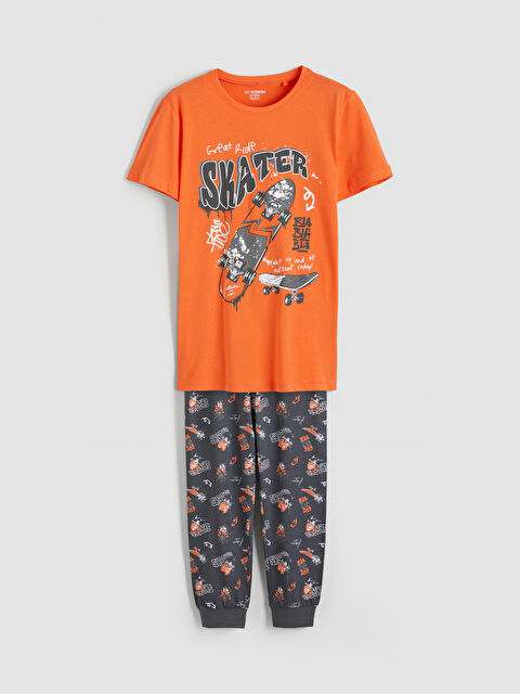 LCW Kids Baskılı Erkek Çocuk Pijama Takımı - S63768Z4-GHP