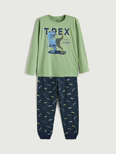 LCW Kids Baskılı Erkek Çocuk Pijama Takımı - S63774Z4-GMQ