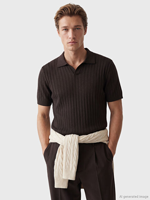 SOUTHBLUE Polo Yaka Erkek Triko Kazak - S63813Z8-ZNT