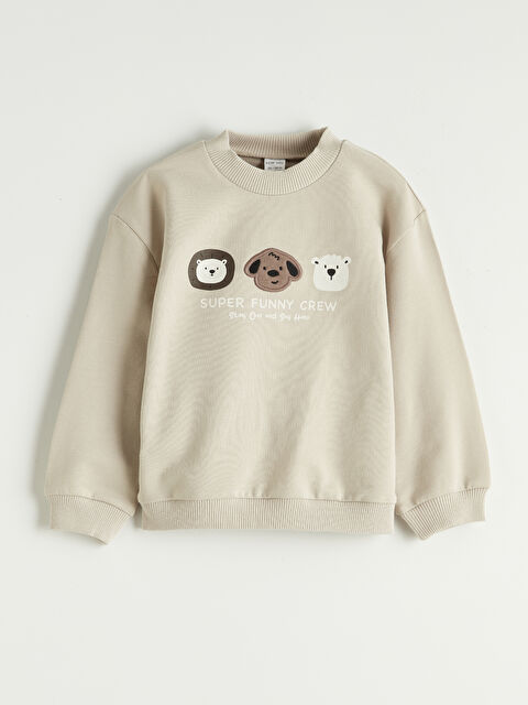 LCW baby Baskılı Erkek Bebek Sweatshirt - S63821Z1-FJS