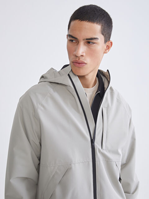 XSIDE Men's Regular Fit Hooded Raincoat - S63890Z8-TBQ