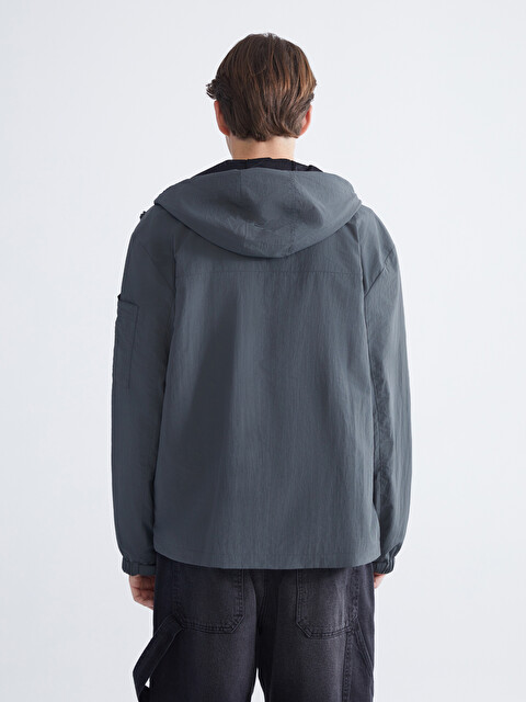 XSIDE Regular Fit Hooded Men's Raincoat - S63892Z8-HZX - LC Waikiki