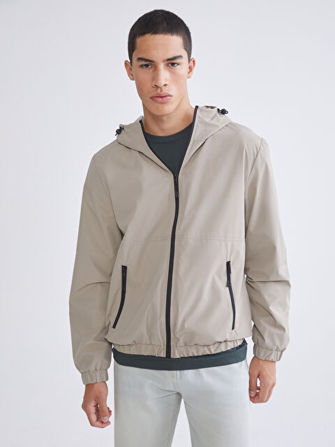 XSIDE Standart Kalıp Kapüşonlu Erkek Yağmurluk - S63895Z8-8Z3