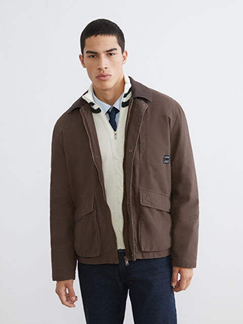 XSIDE Rahat Kalıp Kontrast Yaka Erkek Mont - S63931Z8-HLD