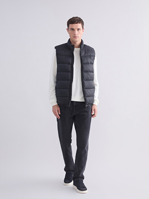 XSIDE Slim Fit Stand Collar Men's Padded Vest - S63990Z8-CVL - LC