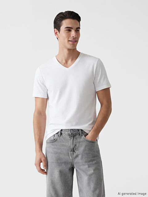 LC WAIKIKI V Neck Men's T-Shirt