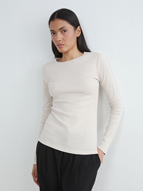 LCWAIKIKI Basic Bisiklet Yaka Kadın Body - S64102Z8-G5M