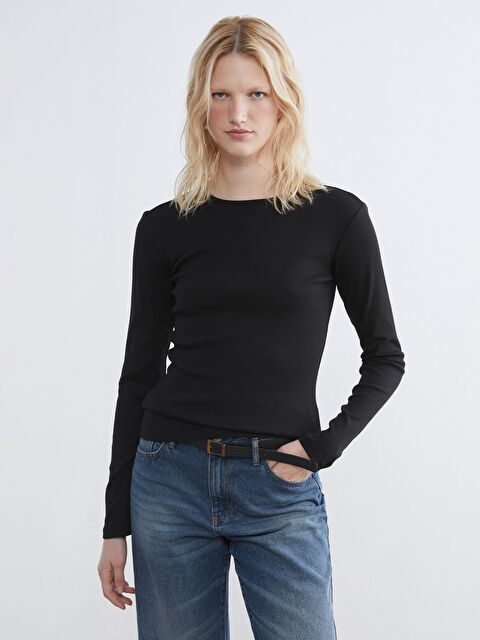 LCWAIKIKI Basic Bisiklet Yaka Kadın Body - S64102Z8-CVL