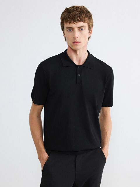 LCW Vision Polo Yaka Erkek Triko Kazak - S64114Z8-CVL