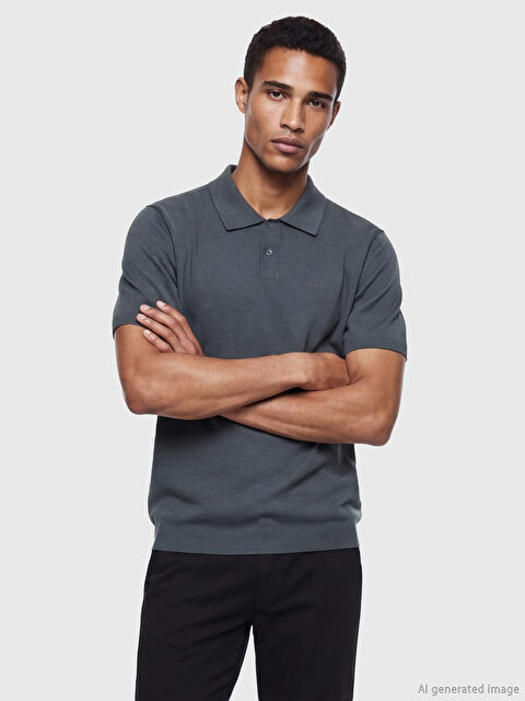 LCW Vision Polo Yaka Erkek Triko Kazak - S64114Z8-17E