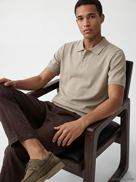 LCW Vision Polo Yaka Erkek Triko Kazak - S64114Z8-E6F