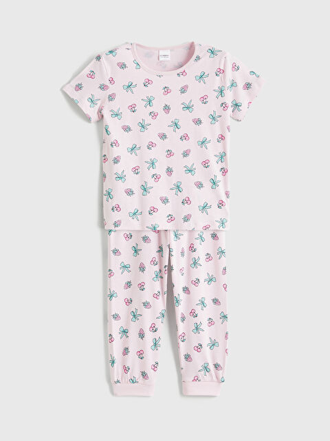 LCW Kids Bisiklet Yaka Kız Çocuk Pijama Takımı - S64133Z1-LT4