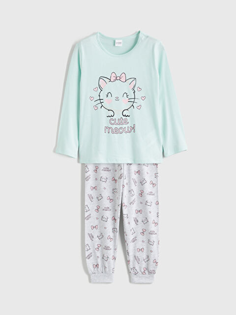 LCW Kids Κορίτσι ΤΥΡΚΟΥΑΖ Σετ πιτζάμες - S64146Z1-FRZ