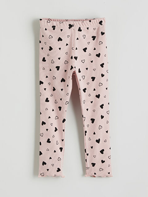 LC WAIKIKI Kalp Baskılı Kız Çocuk Triko Pijama Alt - S64149Z1-LT4