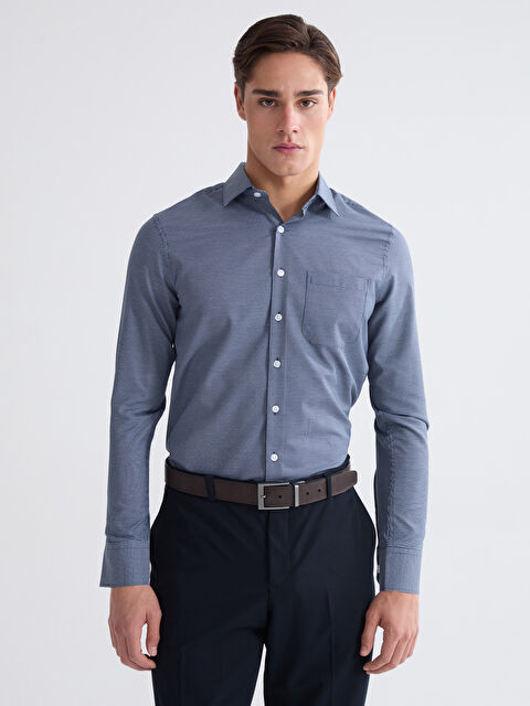 LCWAIKIKI Classic Regular Fit Ekose Gabardin Erkek Gömlek - S64173Z8-LN6