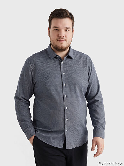 LCW BUSINESS Regular Fit Plaid Gabardine Shirt - S64173Z8-LN6