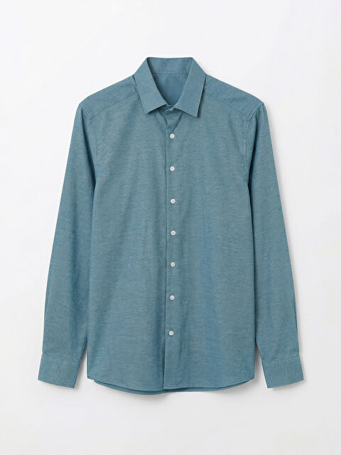 LCWAIKIKI Classic Slim Fit Armürlü Erkek Gömlek - S64185Z8-FJB