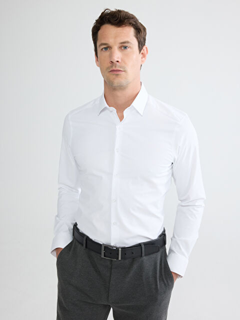 LCWAIKIKI Classic Slim Fit Armürlü Erkek Gömlek - S64185Z8-Q6K