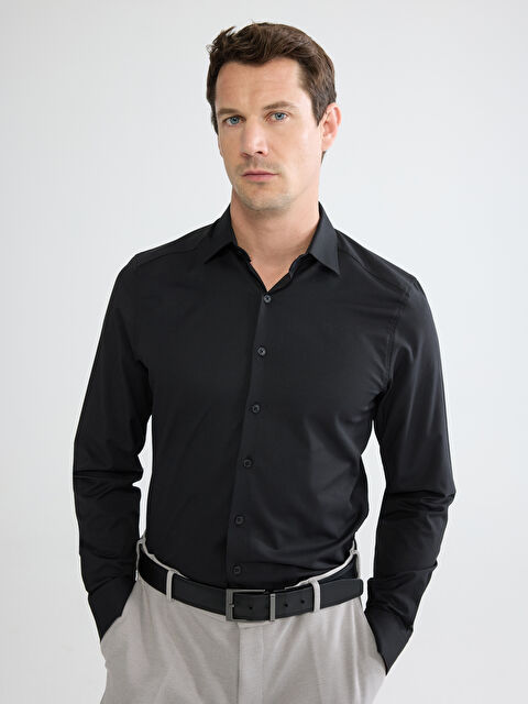 LCWAIKIKI Classic Slim Fit Armürlü Erkek Gömlek - S64185Z8-RQL