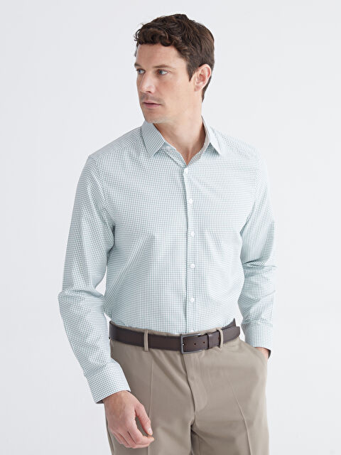 LCWAIKIKI Classic Slim Fit Plaid Men's Shirt - S64210Z8-LME