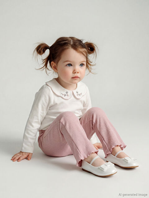 LCW baby Nakışlı Kız Bebek Çıtçıtlı Body ve Tayt - S64317Z1-FDU