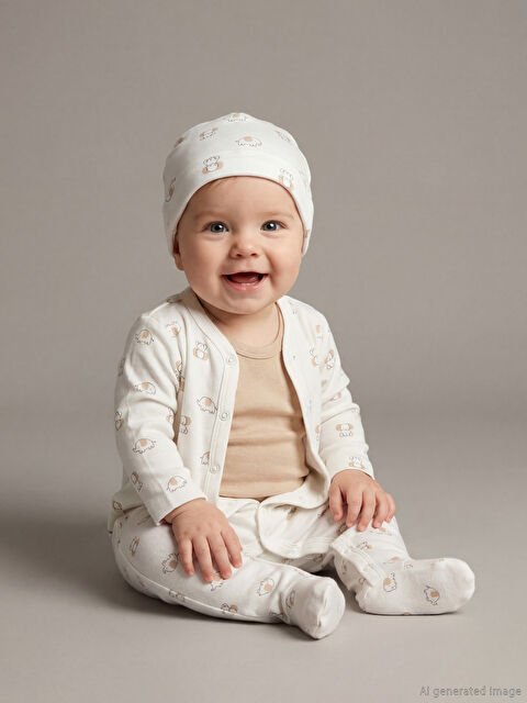 LCW baby Baskılı Erkek Bebek Hastane Çıkış Seti - S64342Z1-LRA