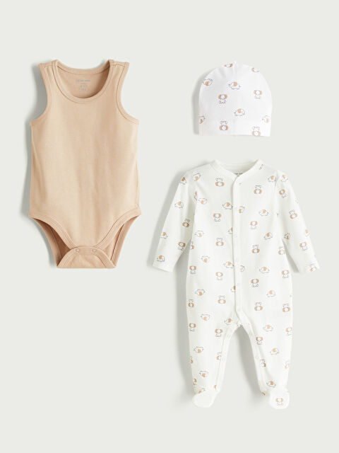 LCW baby Baskılı Erkek Bebek Hastane Çıkış Seti - S64342Z1-LRA