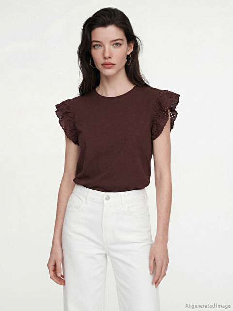 LCW Comfort Woman BROWN Blouse - S64358Z8-HMK