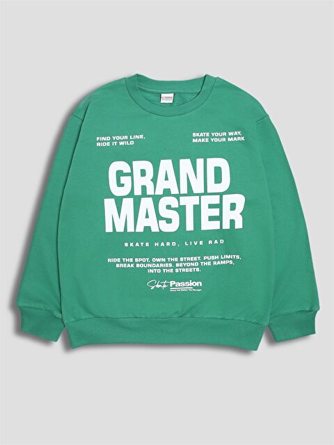 LCW Kids Boy GREEN Sweatshirt - S64372Z4-GRE